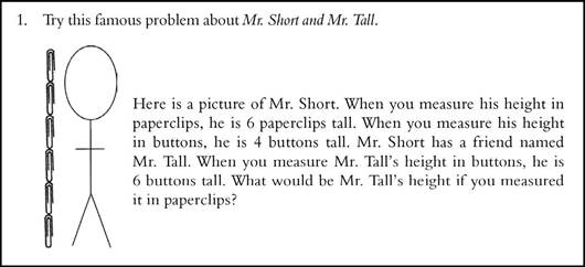 Problema “Mr. Tall/ Mr. Short”, tomado deLamon (2020).
