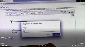 Actividad 3. Exploracin para trazar el segmento, primer intento (incorrecto). Evolucin incompleto-preproporcional