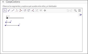 Actividad 2. Relacin entre segmentos por un deslizador