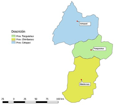 Identificación de las provincias participantes del estudio entre junio y octubre del 2018