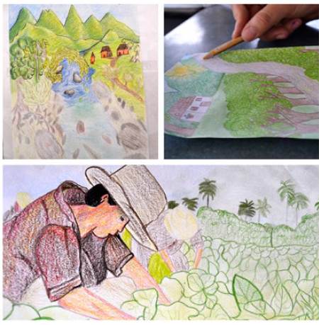 >Muestra de dibujos y cartograf&iacute;a de los participantes sobre Pance