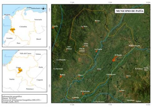 Localizaci&oacute;n del &aacute;rea de estudio