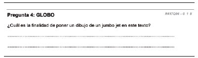Reactivo Globo, pregunta 4