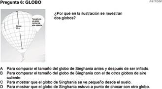 Reactivo Globo, pregunta 6