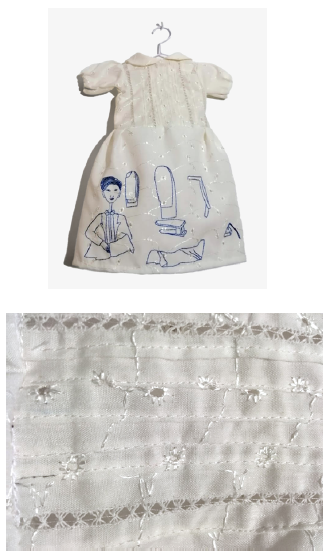 Rebobinar. Mabel Arellano Luna, 2020. T&eacute;cnica mixta, 22 x 26 cm