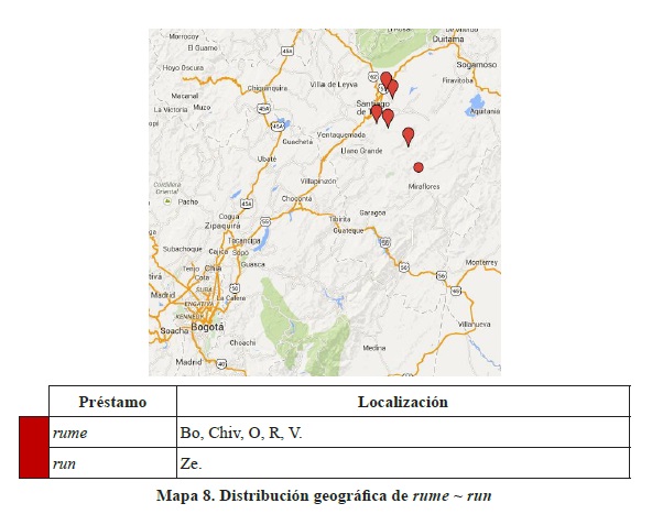 Distribución geográfica de rume ~ run