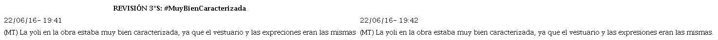 Revisi&oacute;n 3&deg;S: #MuyBienCaracterizada
