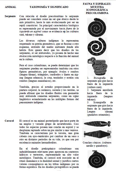 Dimensi&oacute;n simb&oacute;lica de la espiral en la fauna colombiana