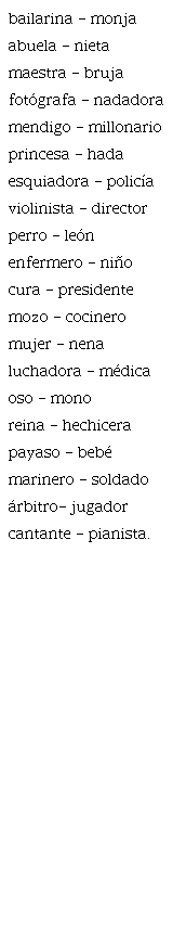 Parejas de participantes