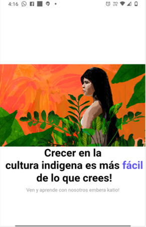 Muestra de la aplicaci&oacute;n embera.app