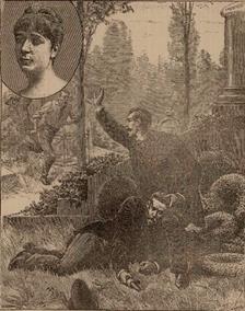 Suicidio del General Boulanger del Journal Illustre, Par&iacute;s, 4 de diciembre de 1891. Dibujo de H. Meyer. Fotograbado por Pr&oacute;spero Calder&oacute;n