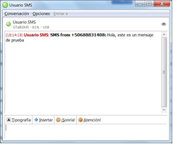 Consulta SMS en ventana de Chat