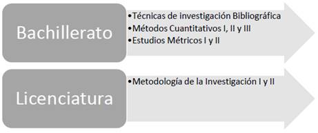 Cursos de Investigación de la nueva malla curricular de la Escuela de Bibliotecología y Ciencias de la Información