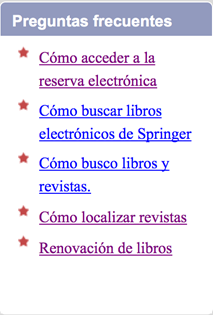 Secci&oacute;n de preguntas frecuentes