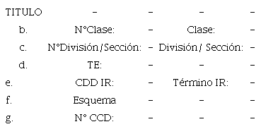 Estructura para aprender a clasificar con la CDD sin tablas