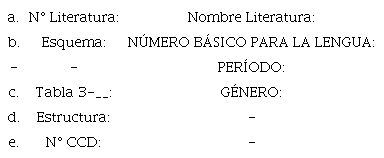Estructura para aprender a utilizar las tablas 3 de la CDD