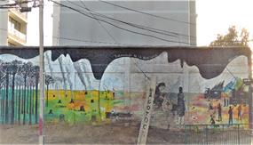 Agotoc, &ldquo;Pacificaci&oacute;n de la Araucan&iacute;a&rdquo; ubicado en la intersecci&oacute;n de las calles santa Rosa e Isabel Riquelme, barrio Franklin sector emblem&aacute;tico en la zona sur de Santiago