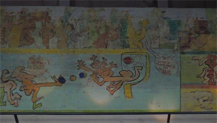 Roberto Matta, fragmentos de &ldquo;el primer gol de chile&rdquo;, en centro cultural espacio Matta. La Granja, Santiago