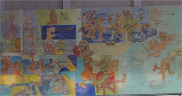 Roberto Matta, fragmentos de &ldquo;el primer gol de chile&rdquo;, en centro cultural espacio Matta. La Granja, Santiago