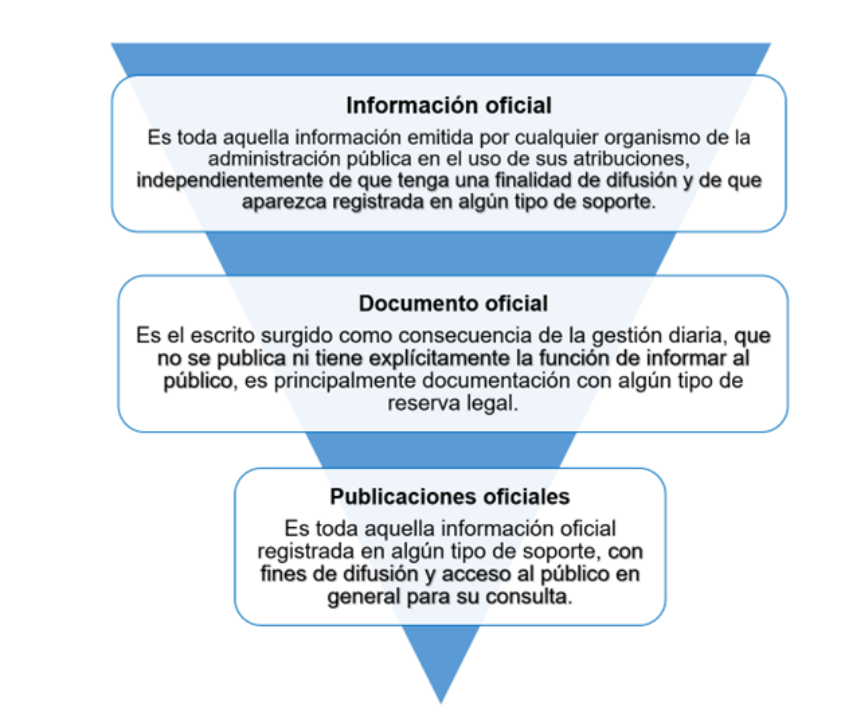 Pir�mide de la informaci�n oficial.