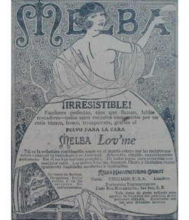 Imagen 3. Anuncio de polvos Melba. 1926