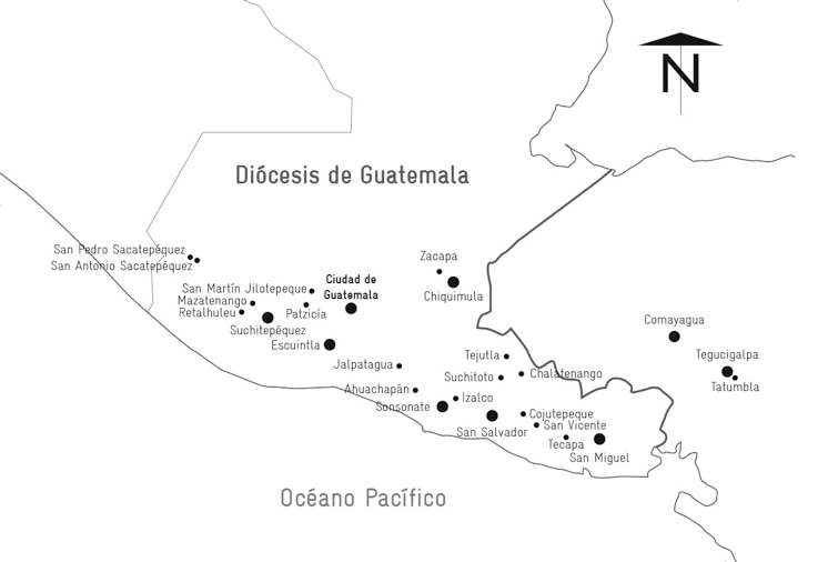 Figura 2. Localidades citadas. Siglos XVIII y XIX