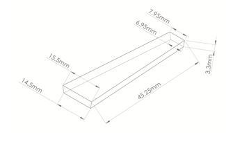 Dimensions of the
ventilation duct of brake disc 1