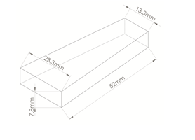 Dimensions of the
ventilation duct of brake disc 3.