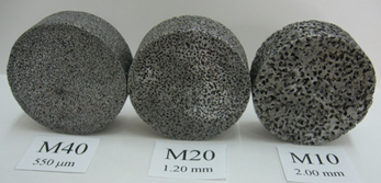 Samples for the permeability test