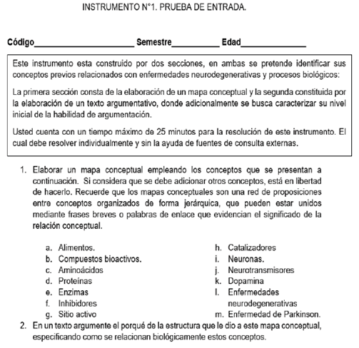 Instrumento de la fase diagnóstica
