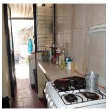 Cocina de una
  casa t&iacute;pica de inter&eacute;s social.