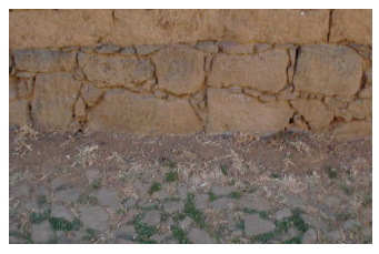 Aplicaci&oacute;n de piedra
  braza como sobre-cimiento en piso.