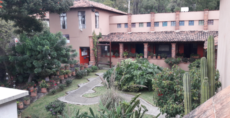 Imagen panorámica del jardín, Museo “Dr. Luis Mario Schneider”.