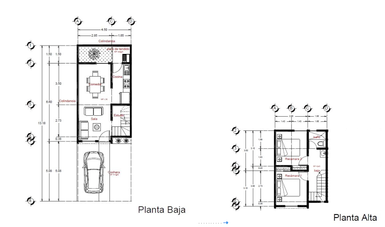 Plantas arquitectónicas vivienda-original