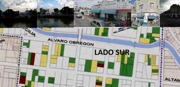 Edificaciones
circundantes en el &aacute;rea del Canal de la Cortadura lado sur.