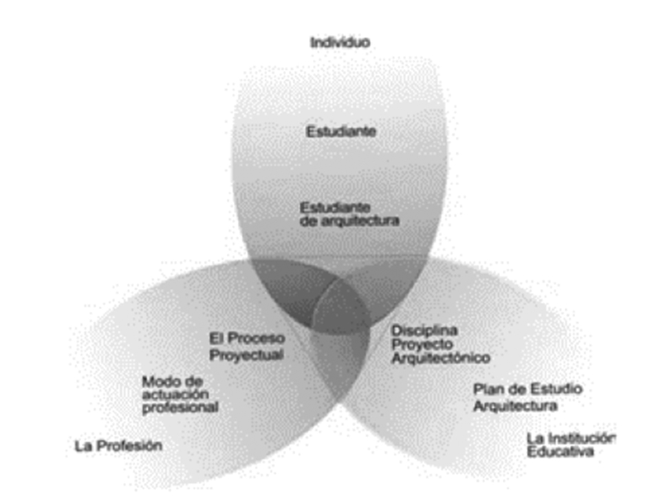 Relación
entre profesión, formación e individuo.