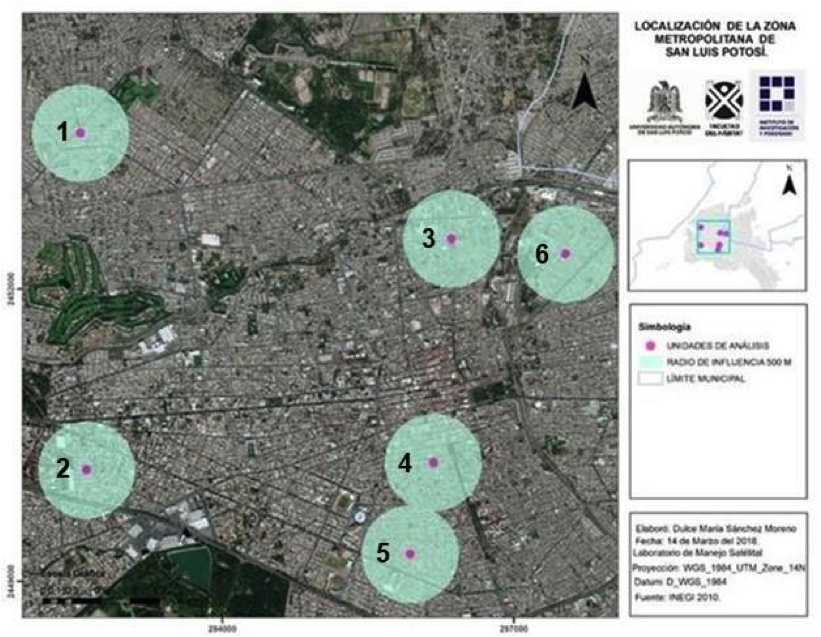 Localización de las unidades de
análisis.