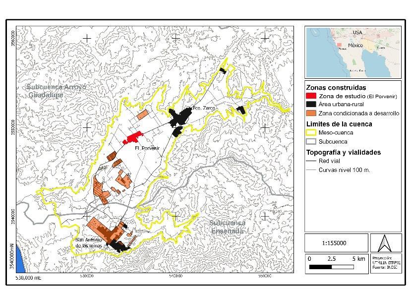 Figura 1. Mapa Poblados del Valle de Guadalupe.