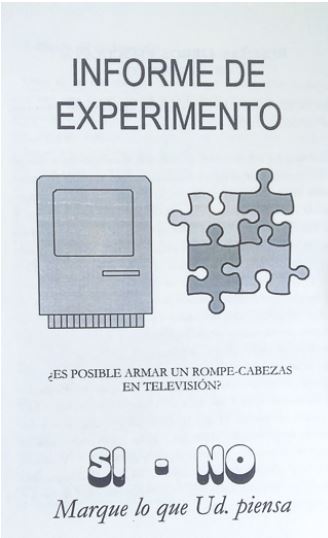 Bianchi, Sebastián. “Informe de experimento”. Pequeño Arandela, La carretilla roja, 2018, p. 60.