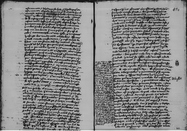 Casas, Bartolomé de las. “Capítulo 175”. Historia de las Indias, 1527-1552, folios 473 verso y 474 recto del manuscrito autógrafo. Biblioteca Nacional de España.