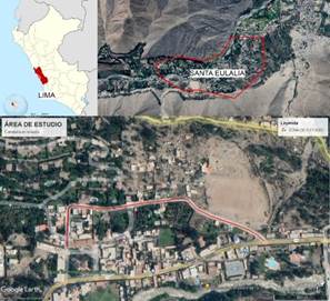 Ubicación de la zona en estudio, tomado de Google Maps