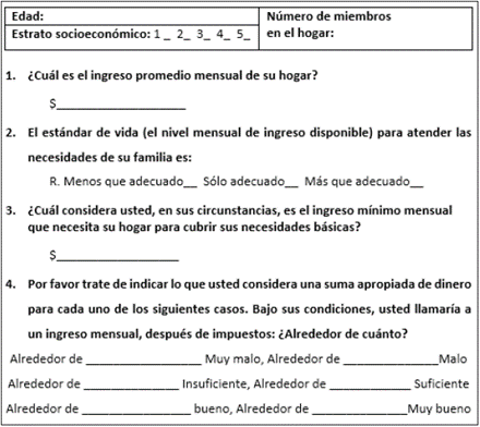 Encuesta aplicada en la cabecera municipal de Tunja.