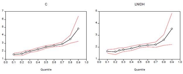 Procesos de cuantiles para el intercepto y la pendiente 