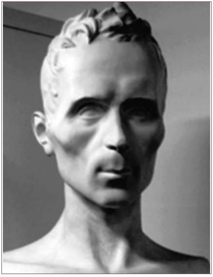 René Laennec, según un busto de Adolphe Toulmouche (1844). Fuente: revista Alma 