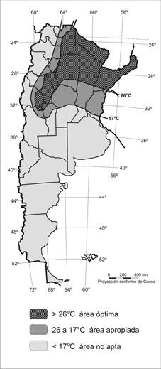 Regiones térmicas: Temperatura media del mes más cálido >26 ºC (enero) y Temperatura media anual > 17 ºC.