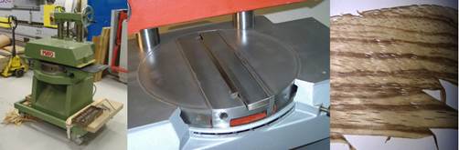 Precision planer, the knife setup and the special wood chip.