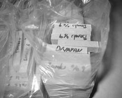 Combustion test samples