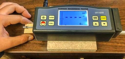 Surface roughness test set-up.