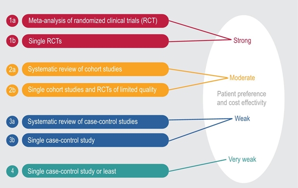Classification of the evidence. The recommendation was classified based on the grade of evidence and the interpretation of the committee. We considered patient preferences and cost effectivity.