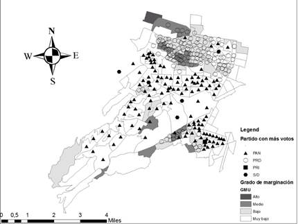 Miguel Hidalgo. Marginaci&oacute;n y resultados electorales 2003